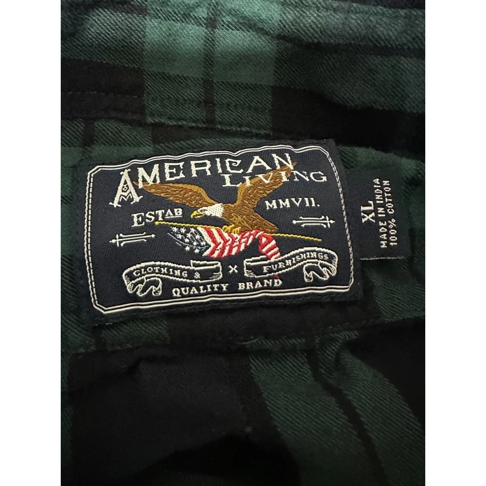 American Living Men's XL Plaid‎ Long Sleeve Shirt